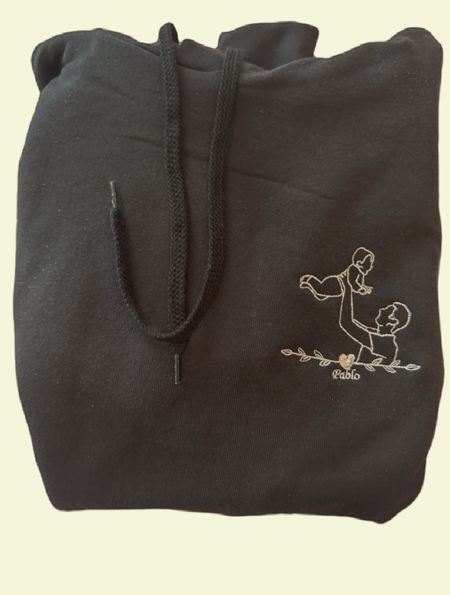 Sweat Homme personnalisé Noir – Image 2