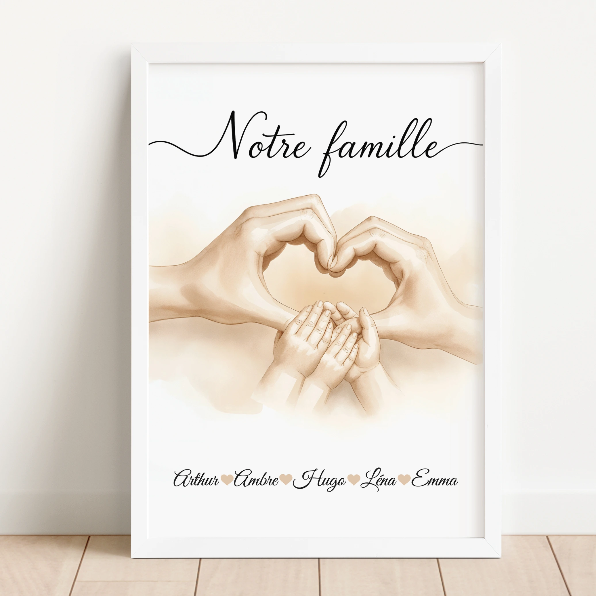Tableau personnalisé "Les mains de la famille" – Image 2