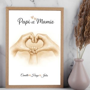 Tableau personnalisé "Papi et mamie"