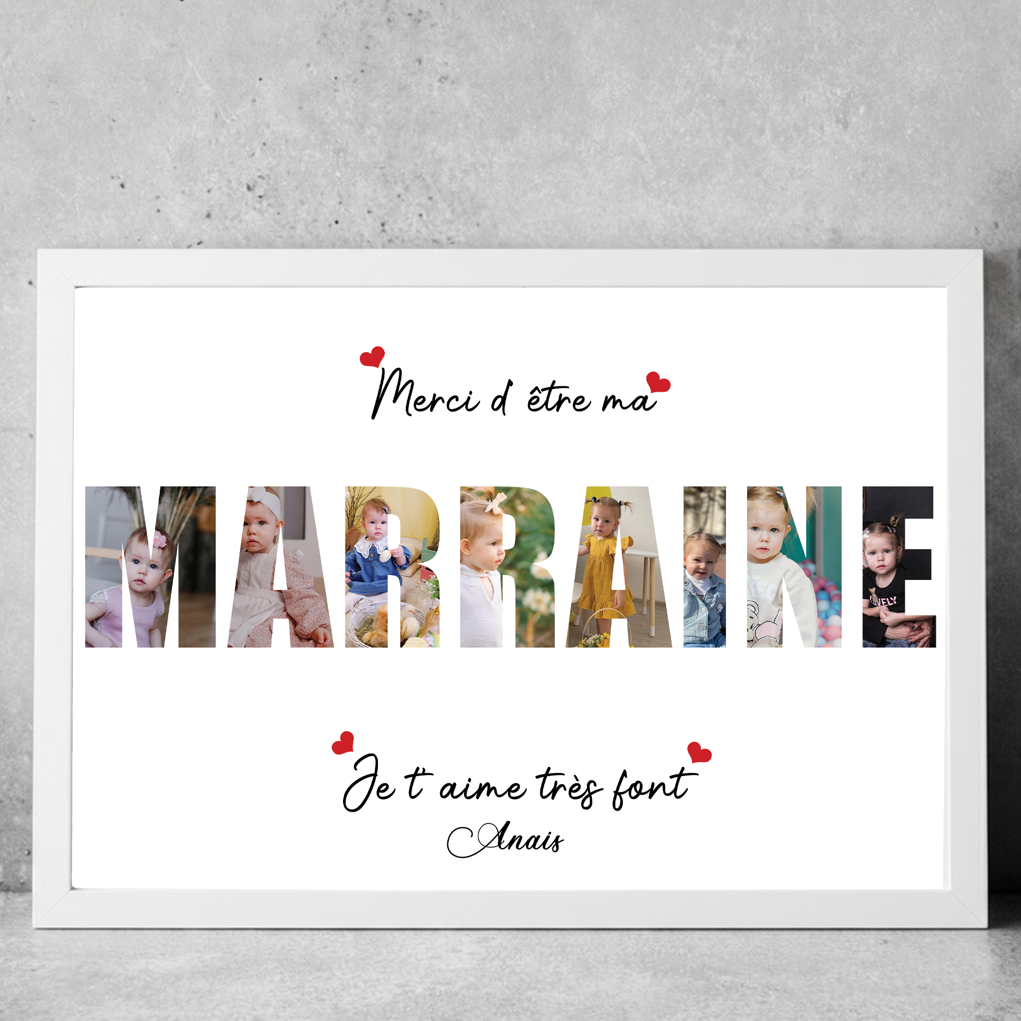 Tableau personnalisé marraine – Image 3